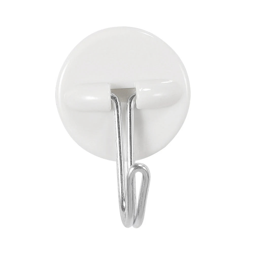 6-PIECE STICK-ON WALL HOOKS, LEAVES NO HOLES IN WALLS, ADHERES TO MOST PAINTED SURFACES, SMOOTH SURFACES HOLD MORE WEIGHT.